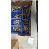 Image 8 : Assorted Hardware: Bolts, Nuts, Washers, Screws, and More in Blue Bins. 3 boxes full