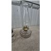 Image 2 : Four Clear Glass Oil Lamps with Chimneys and Burners