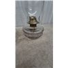 Image 3 : Four Clear Glass Oil Lamps with Chimneys and Burners