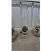 Image 4 : Four Clear Glass Oil Lamps with Chimneys and Burners