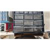 Image 10 : Assorted Hardware: Blue Bins of Fasteners, Washers, Clamps, Brackets, and More. 3 boxes full