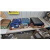 Image 1 : Assorted Hardware: Blue Bins of Fasteners, Washers, Clamps, Brackets, and More. 3 boxes full