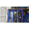 Image 3 : Assorted Hardware: Blue Bins of Fasteners, Washers, Clamps, Brackets, and More. 3 boxes full