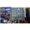 Image 6 : Assorted Hardware: Blue Bins of Fasteners, Washers, Clamps, Brackets, and More. 3 boxes full
