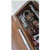 Image 4 : RIDGID 3-Way Pipe Threader, Die Stock, Dies, Handles, and Wooden Case