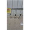 Image 1 : Three Clear Glass Kerosene Lamps with Chimneys and Wicks