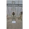 Image 4 : Three Glass Oil Lamps with Chimneys and Burners