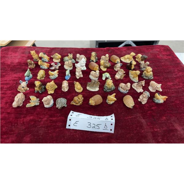 Fifty Wade Whimsies Miniature Glazed Ceramic Animal Figurines