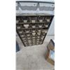 Image 6 : Two Multi-Drawer Small Parts Organizers, Clear Plastic Bins, and Assorted Hardware
