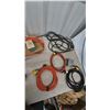 Image 2 : Assorted Extension Cords and Power Strips, Incl. Yellow, Black, and Orange Cords