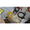 Image 4 : Assorted Extension Cords and Power Strips, Incl. Yellow, Black, and Orange Cords