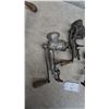Image 4 : Lot of 5 Vintage Cast Iron Hand-Crank Meat Grinders, including Keen Kutter No. 10 and No. 12