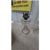 Image 2 : Four Clear Glass Oil Lamps with Metal Burners