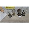 Image 1 : Four Oil Lamps, 4 with Wall Mounts and 2 with Reflectors