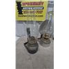 Image 4 : Four Oil Lamps, 4 with Wall Mounts and 2 with Reflectors