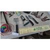 Image 4 : Garden Tools and Squirrel Figurines: Sprayer, Trowels, Rake, Shovel