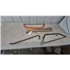 Image 1 : Bow Saw, Crowbar, and 3 Axe Handles