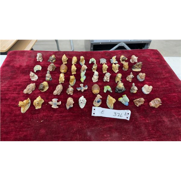 50 Wade Whimsies Ceramic Animal Figurines Including Bears, Owls and Mor