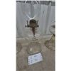 Image 5 : Three Clear Glass Kerosene Lamps with Chimneys and Burners