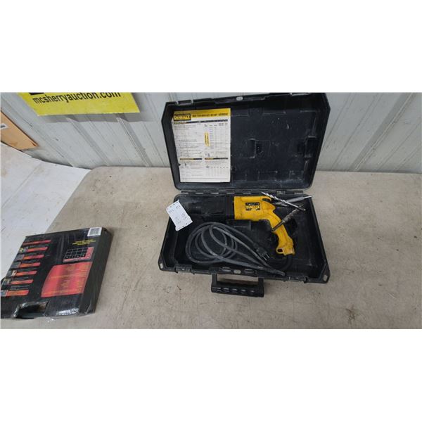 DeWalt High Performance Rotary Hammer, Case, Cord, and Drill Bits