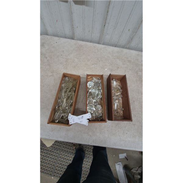 Three Boxes of Chandelier Prisms and Drops
