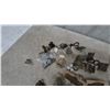 Image 9 : Assorted Vintage Cabinet and Door Hardware: Brass Handles, White Ceramic Knobs, Locks