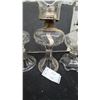 Image 5 : Three Clear Glass Kerosene Lamps with Chimneys and Wicks