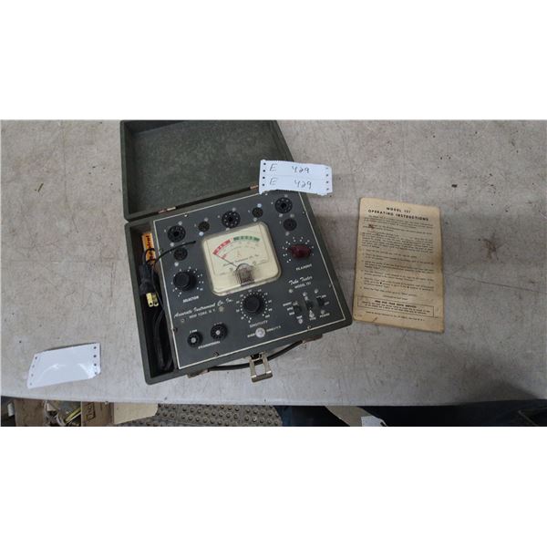 Accurate Instrument Co. Model 151 Tube Tester, Operating Instructions, and Admiral Tube