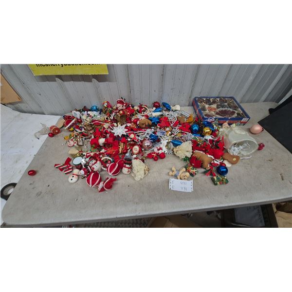 Large Lot of Christmas Ornaments: Santa, Snowmen, Angels, Stars