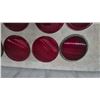 Image 2 : 11 Vintage Red Glass Lenses: 1/2. Glass. 1/2 plastic. 8” diameter