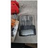 Image 2 : Bench Vise, 7” Value Pack Bonnets, Studsensor, 15-Piece Wood Spade Bit Set, and More chain saw