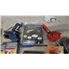 Image 4 : Bench Vise, 7” Value Pack Bonnets, Studsensor, 15-Piece Wood Spade Bit Set, and More chain saw