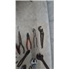 Image 5 : Assorted Pliers and Wrenches: Channel Lock, Needle Nose, Adjustable, Pipe