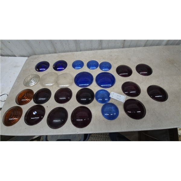 25 Assorted Vintage plastic and Glass Lenses: 4.6” 5.6” 6.6”