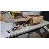 Image 6 : Two Boxes of Lamp Sockets and Parts, Brass Sockets, Wiring, and More. Most Vintage