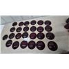 Image 1 : Lot of 25 Red Glass and plastic Lenses. 5” diameter
