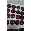 Image 3 : Lot of 25 Red Glass and plastic Lenses. 5” diameter
