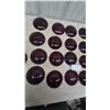 Image 4 : Lot of 25 Red Glass and plastic Lenses. 5” diameter