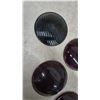 Image 5 : Lot of 25 Red Glass and plastic Lenses. 5” diameter