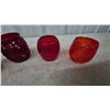 Image 2 : 6 Assorted Red Glass Lantern Globes