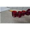 Image 4 : 6 Assorted Red Glass Lantern Globes