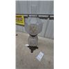 Image 6 : Antique Oil Lamp with Frosted and Painted Floral Glass Shades, Glass Chimney, and Ornate Metal Base