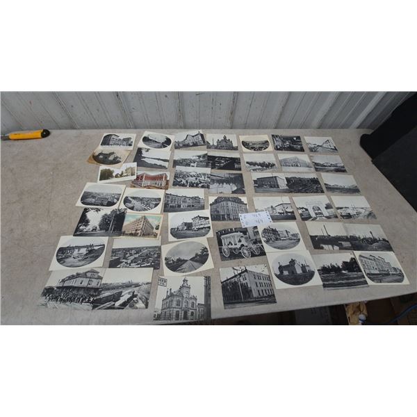 Vintage Postcards and Photos, including Buildings, Street Scenes, Riverboats, and Buffalo