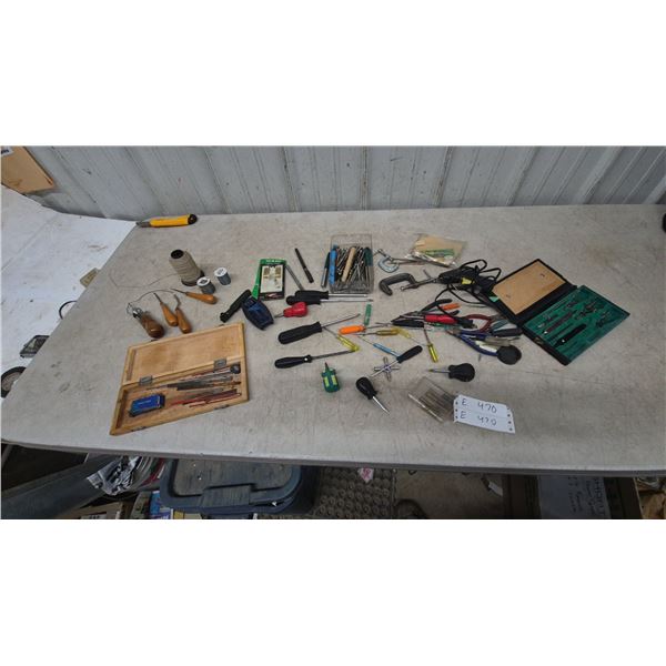 Drafting Set, Screwdrivers, Pliers, C-Clamps, Drill Bits, and More. Precision