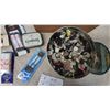 Image 2 : Assorted Craft and Household Lot: Beads, Buttons, Steel Wool, Shoelaces