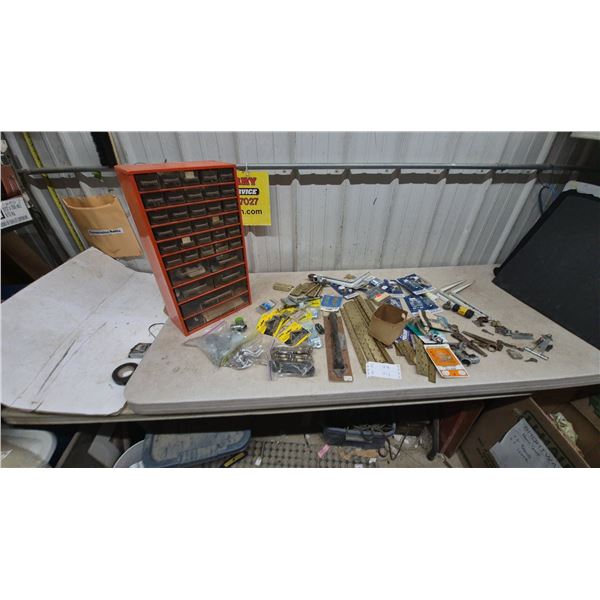 Orange Multi-Drawer Small Parts Organizer Cabinet with Hardware, Hinges