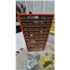 Image 2 : Orange Multi-Drawer Small Parts Organizer Cabinet with Hardware, Hinges