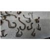 Image 5 : Assorted Vintage and Antique Hooks: Cast Iron, Brass, and Steel Coat Hooks