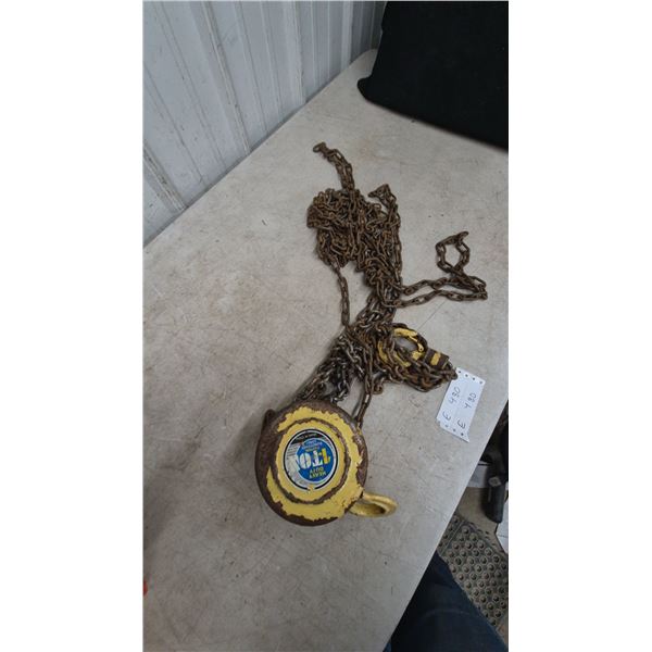 Heavy Duty 1 Ton Chain Hoist with Chain and Hook
