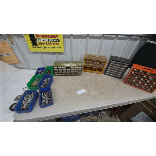 Assorted Small Parts Organizers and Bins